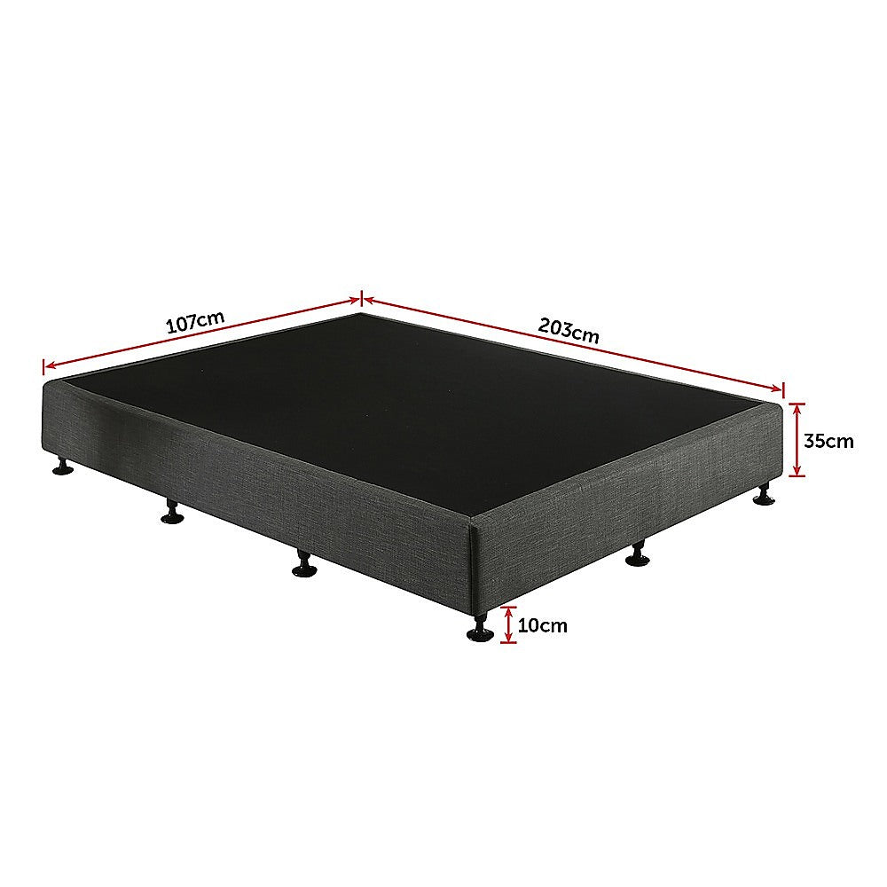 Out of Stock! King Single Ensemble Bed Base Platinum Graphite Linen Fabric