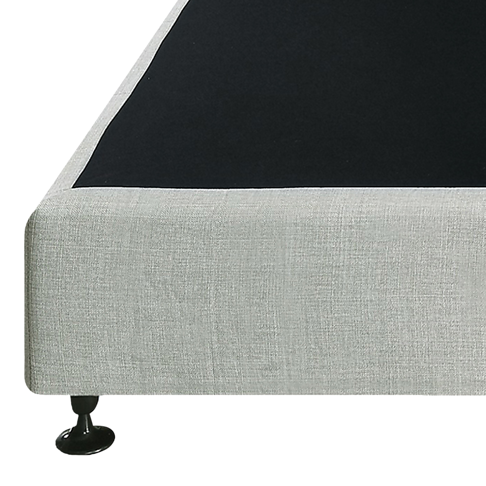 Out of Stock! King Single Ensemble Bed Base Platinum Light Grey Linen Fabric