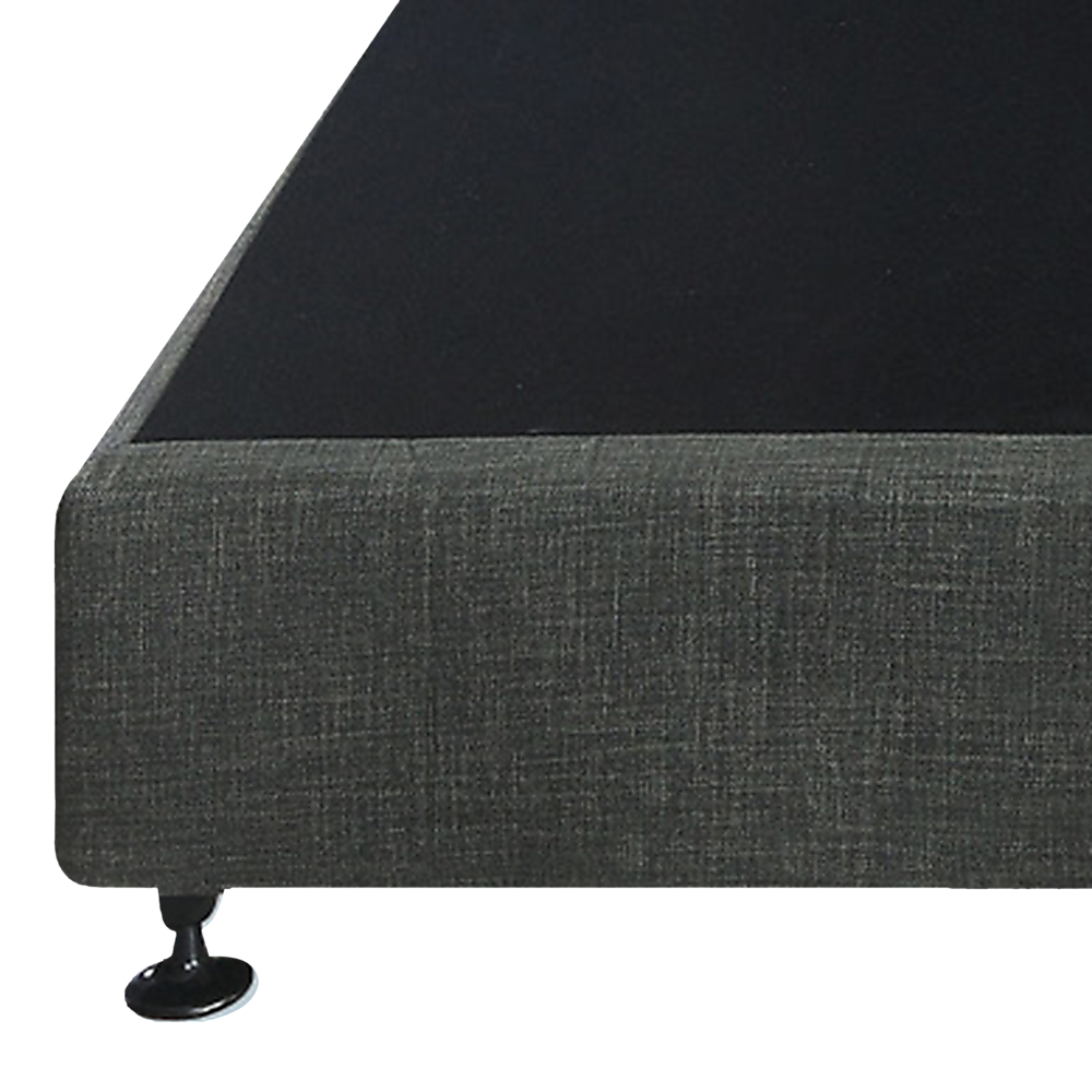 Out of Stock! King Size Bed Base Ensemble Platinum Graphite Linen Fabric