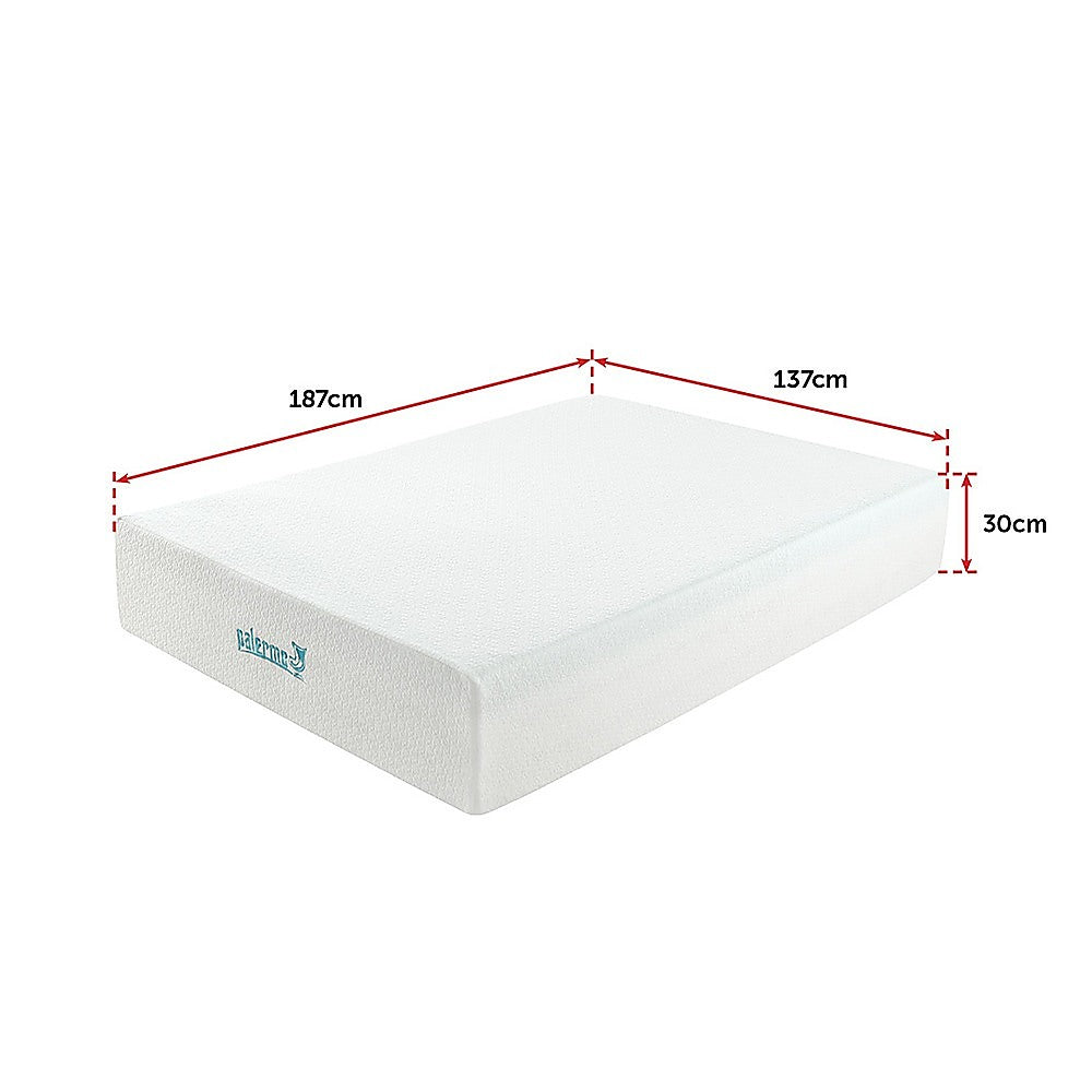 Out of Stock! Double Size 30cm thick Palermo Memory Foam Green Tea Infused CertiPUR Approved Mattress