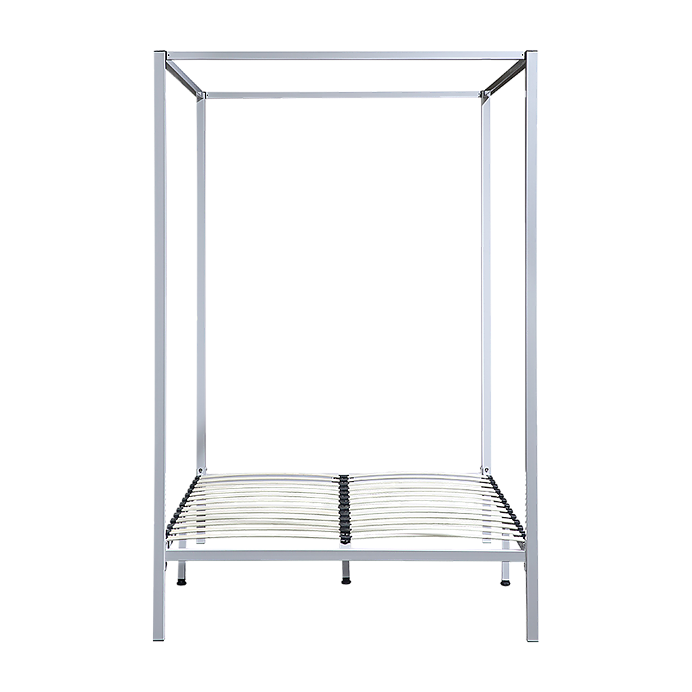 Out of Stock! Double Sized Bed Frame Four Poster - Cream