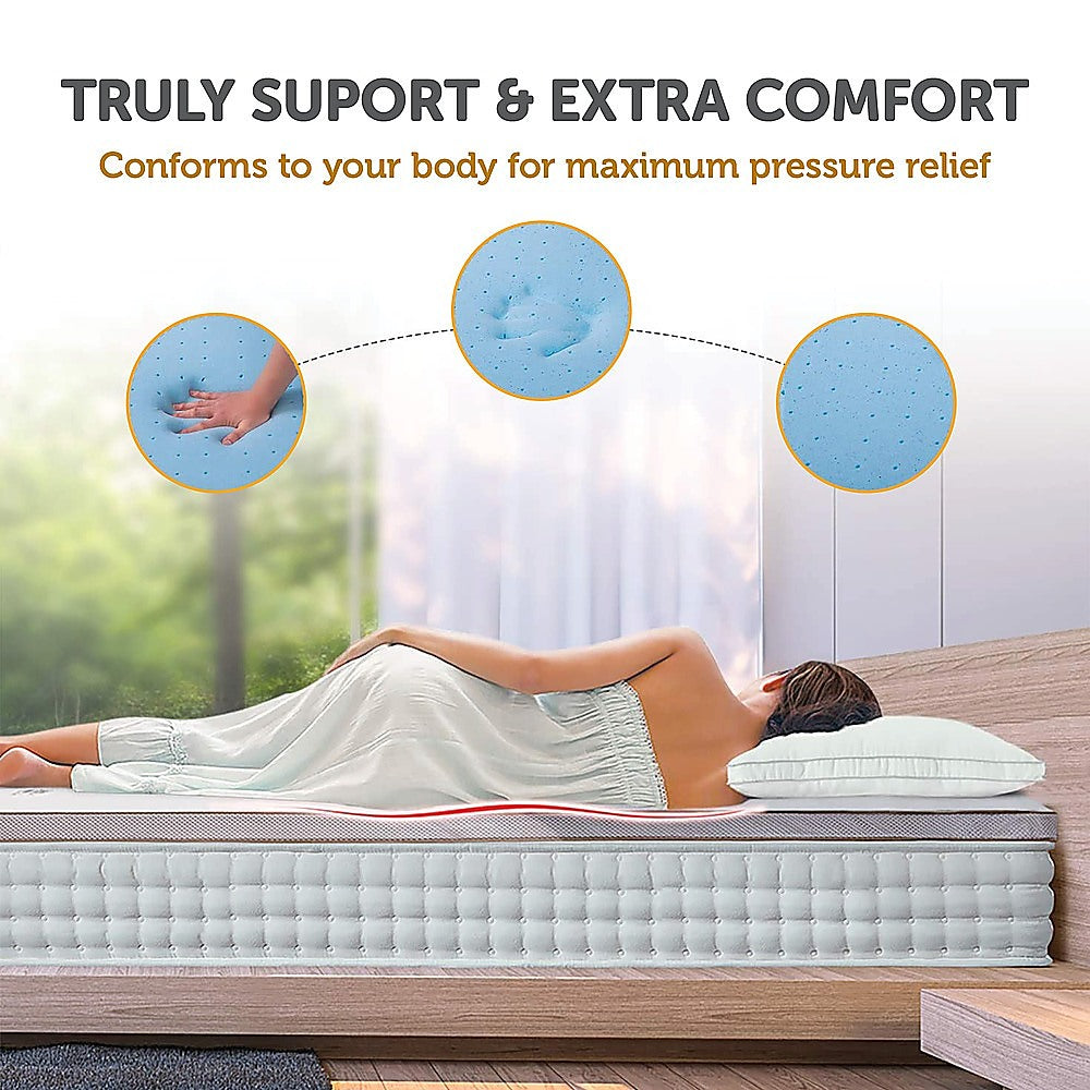 Out of Stock! King Size Palermo Memory Foam Mattress Topper Cooling Gel Infused CertiPUR Approved