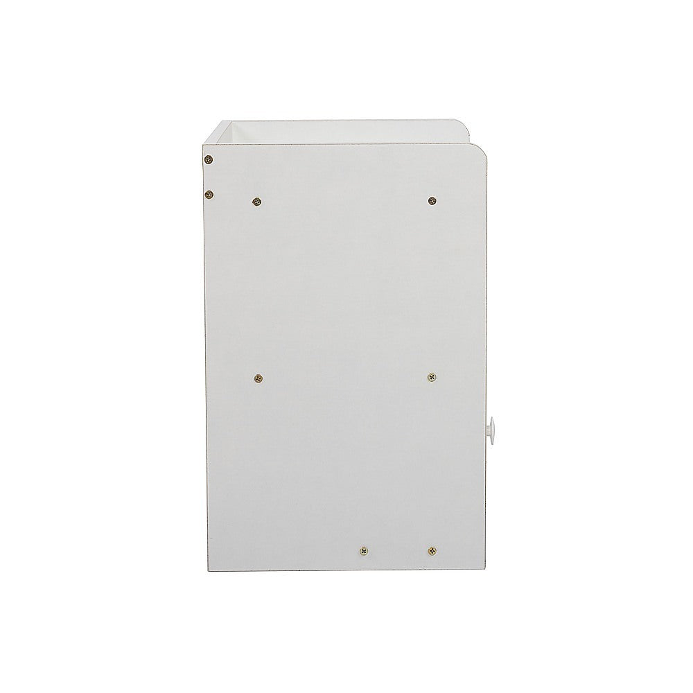 Bedside Table With Drawers and Void - White