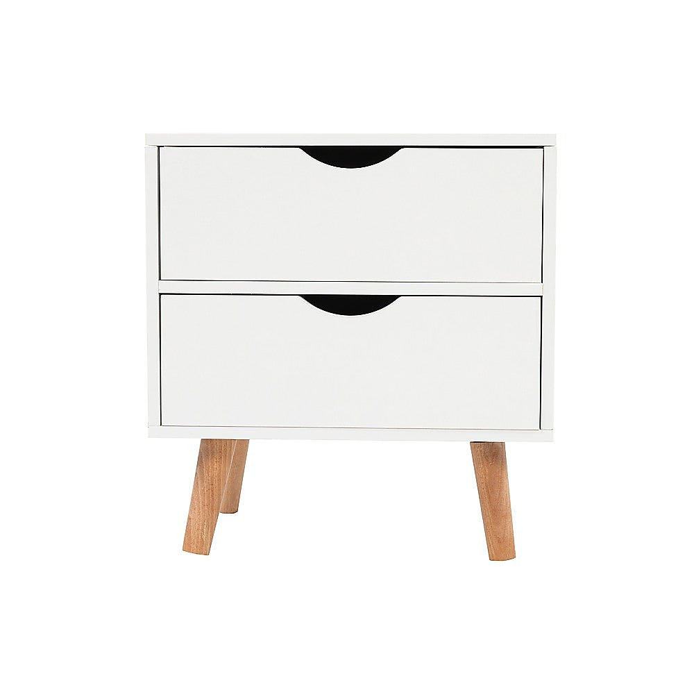 Bedside Table White Wood