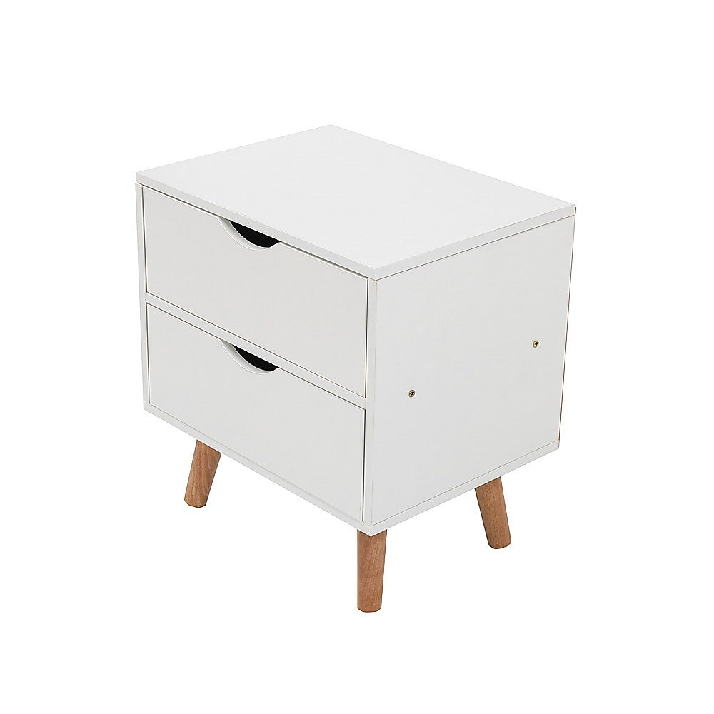 Bedside Table White Wood