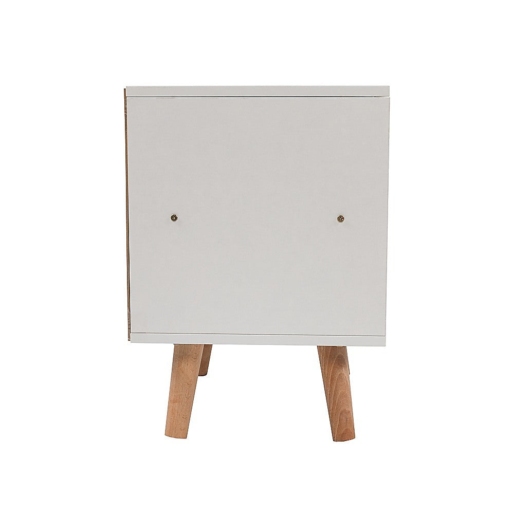 Bedside Table White Wood