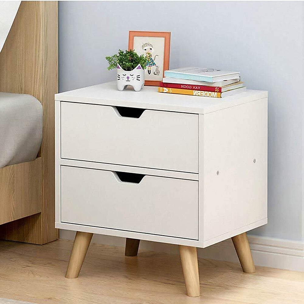 Out of Stock! Bedside Table White Wood