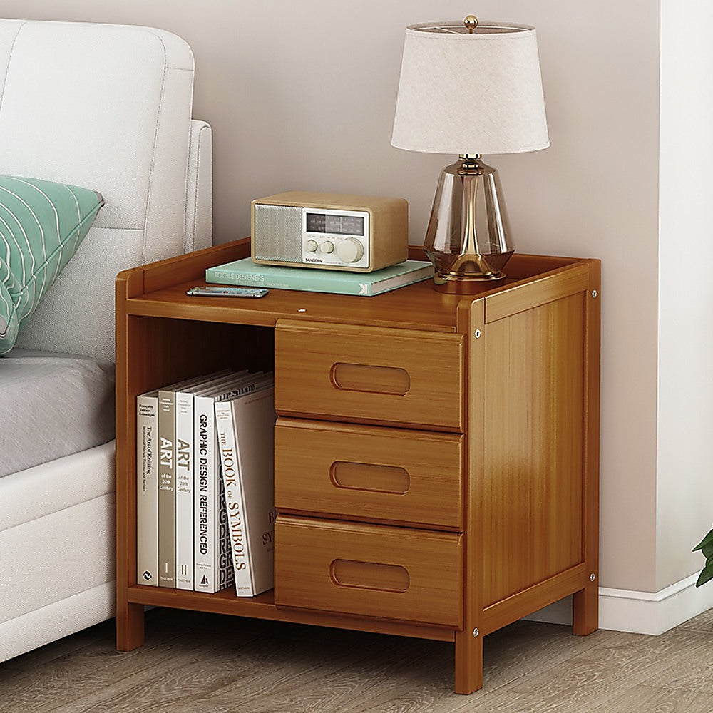 Bamboo Bedside Table  - Extra Storage