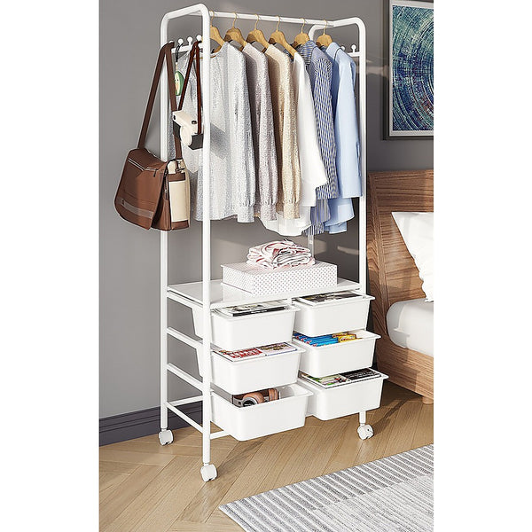 Out of Stock, sorry! Metal Open Wardrobe Modern Storage Cabinet Tall C ...