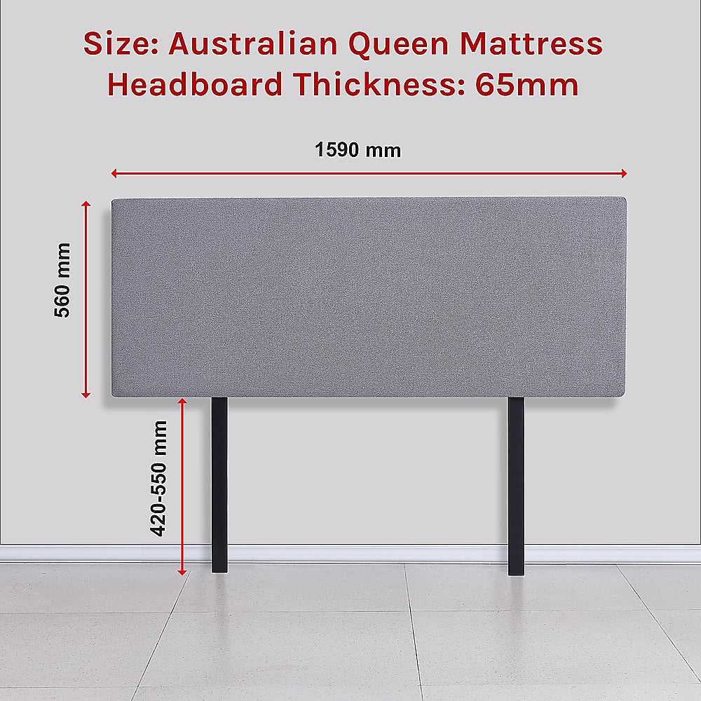 Out of stock! Queen Bed Deluxe Headboard/Bedhead - Slate Ash