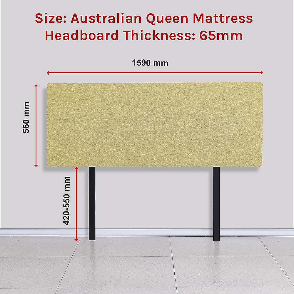 Out of stock! Queen Bed Deluxe Headboard/Bedhead - Sulfur Yellow