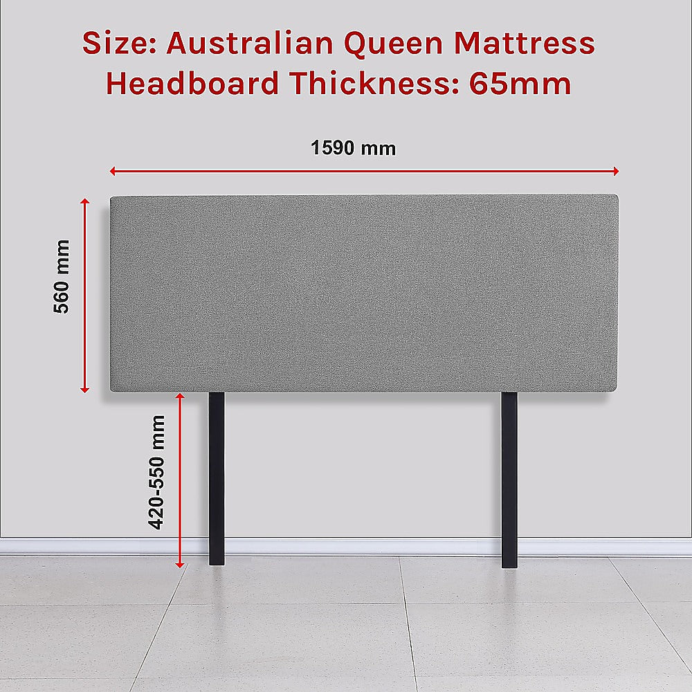 Out of stock! Queen Bed Deluxe Headboard/Bedhead - Night Ash