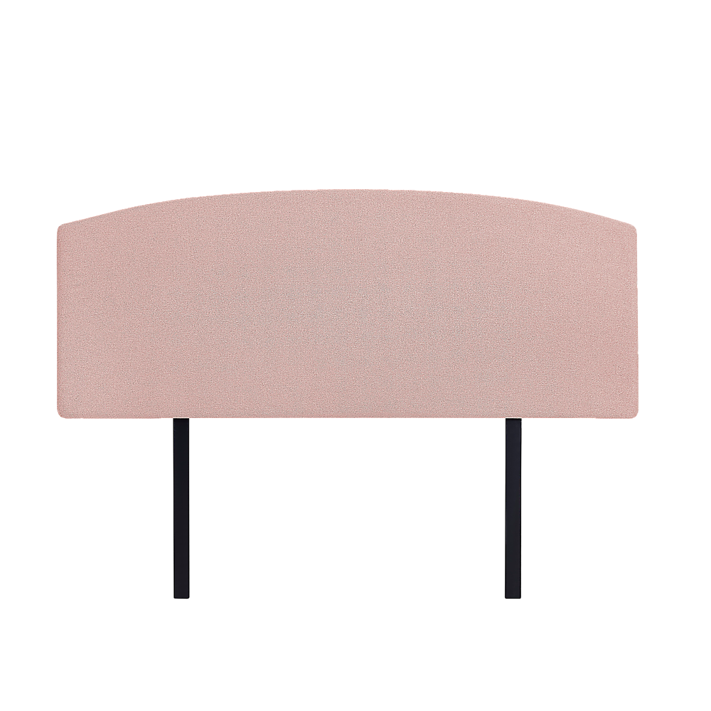 Out of Stock, Sorry! Double Size Linen Fabric Curved Headboard Bedhead - Pale Pink