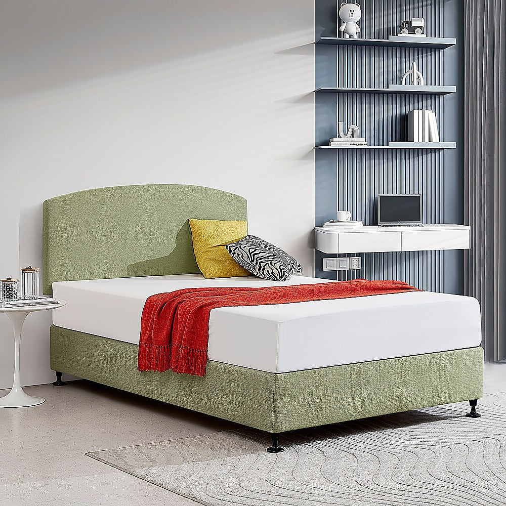 Out of Stock, Sorry! Double Size Curved Headboard/Bedhead - Olive Green