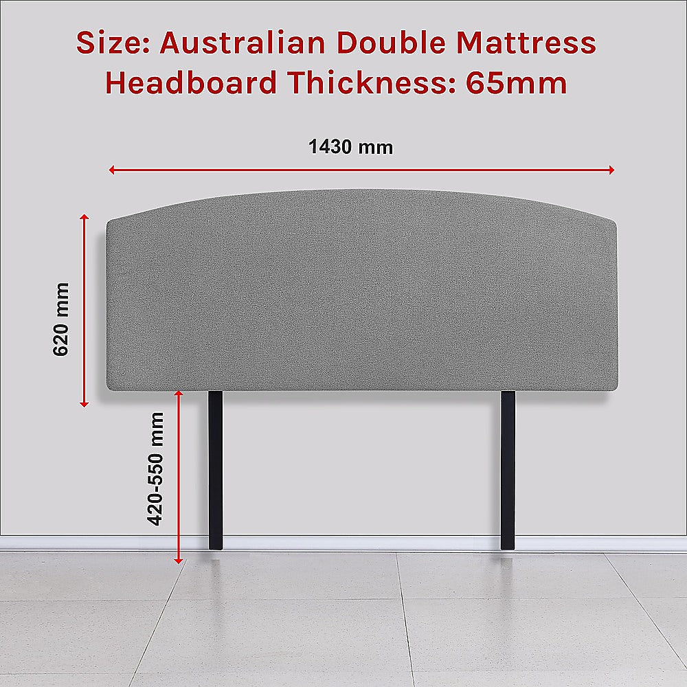 Out of Stock, Sorry! Double Size Headboard Bedhead - Night Ash