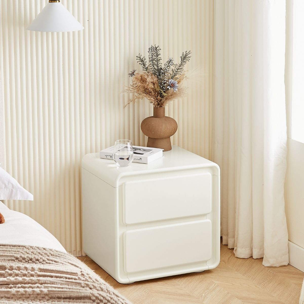 Back In Stock! Astrid White Bedside Table