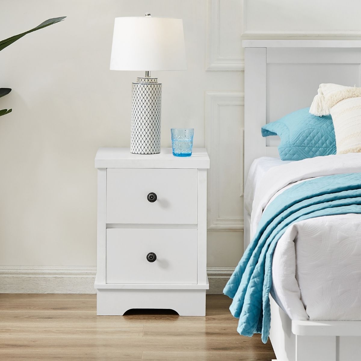 Out of Stock! Margaux White Coastal Style Bedside Table