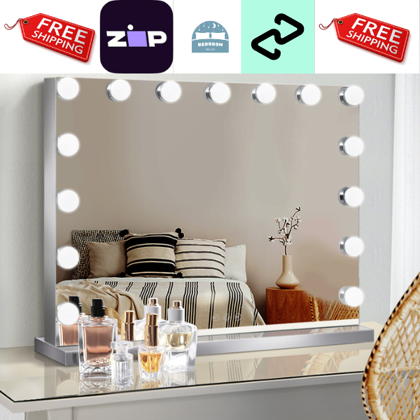 Back In Stock! Free Shipping on this Embellir Hollywood Frameless Makeup Mirror With 15 LED Lights 58cm x 46cm