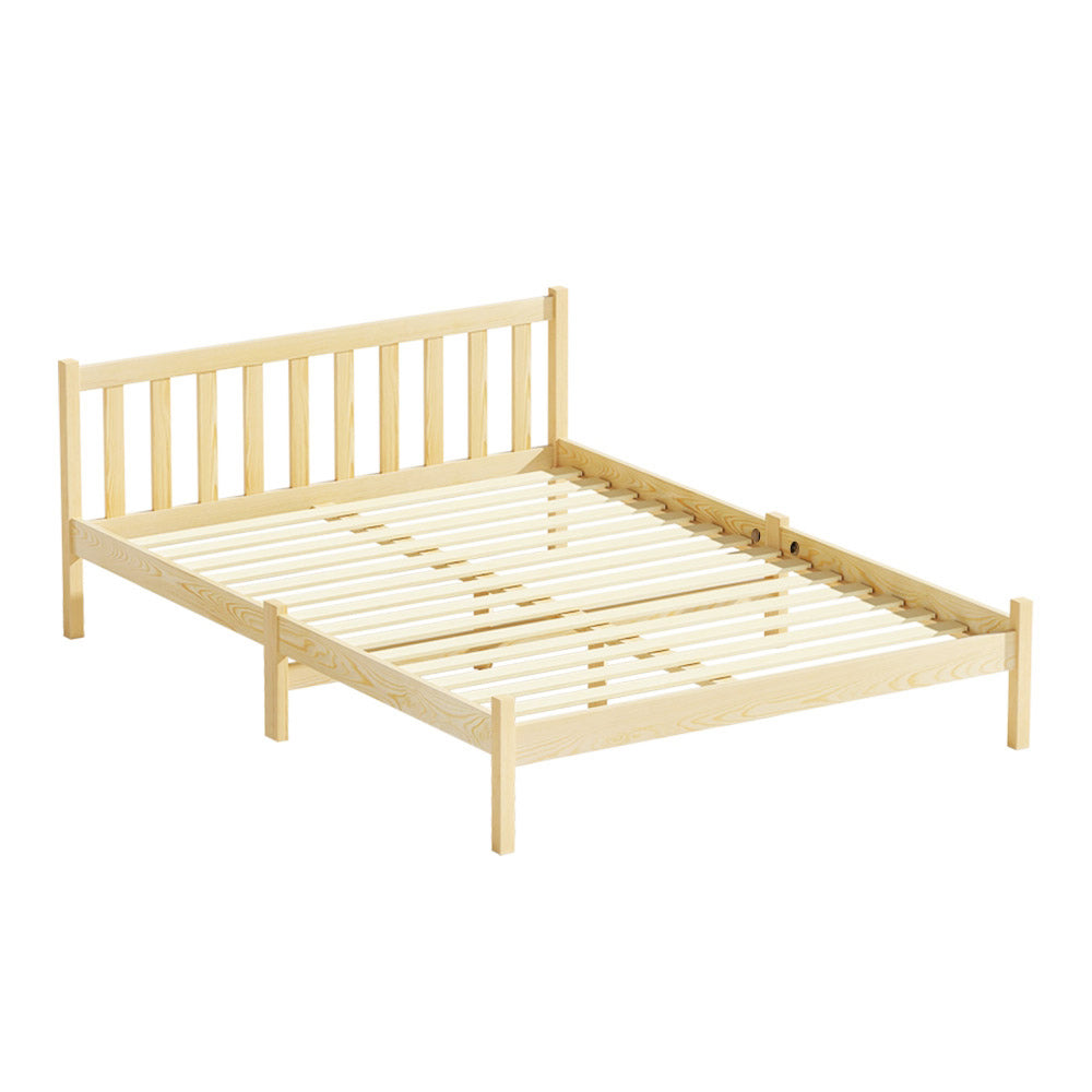 Double Size Bed Frame Wooden Bed Base