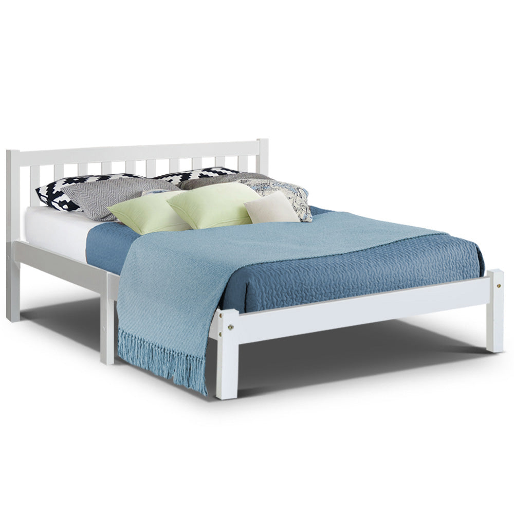 Double Size Bed Frame - White