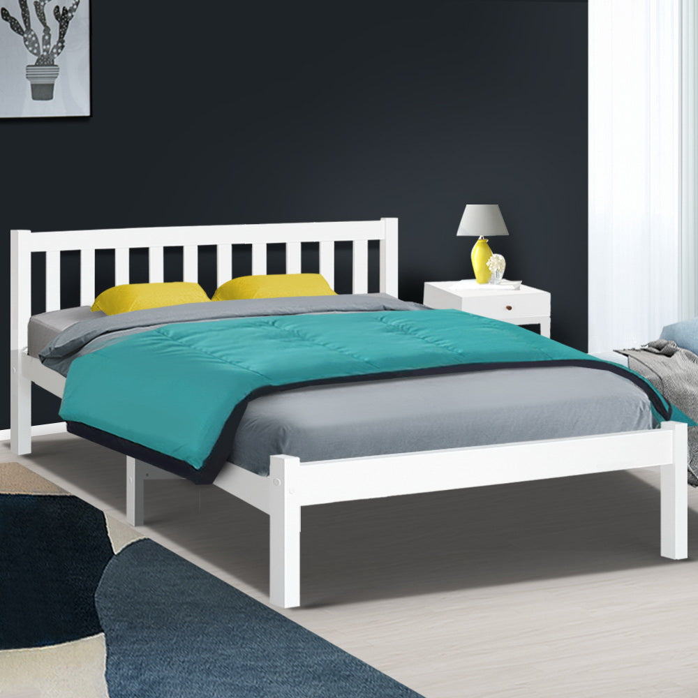 Back In Stock! Double Size Bed Frame - White