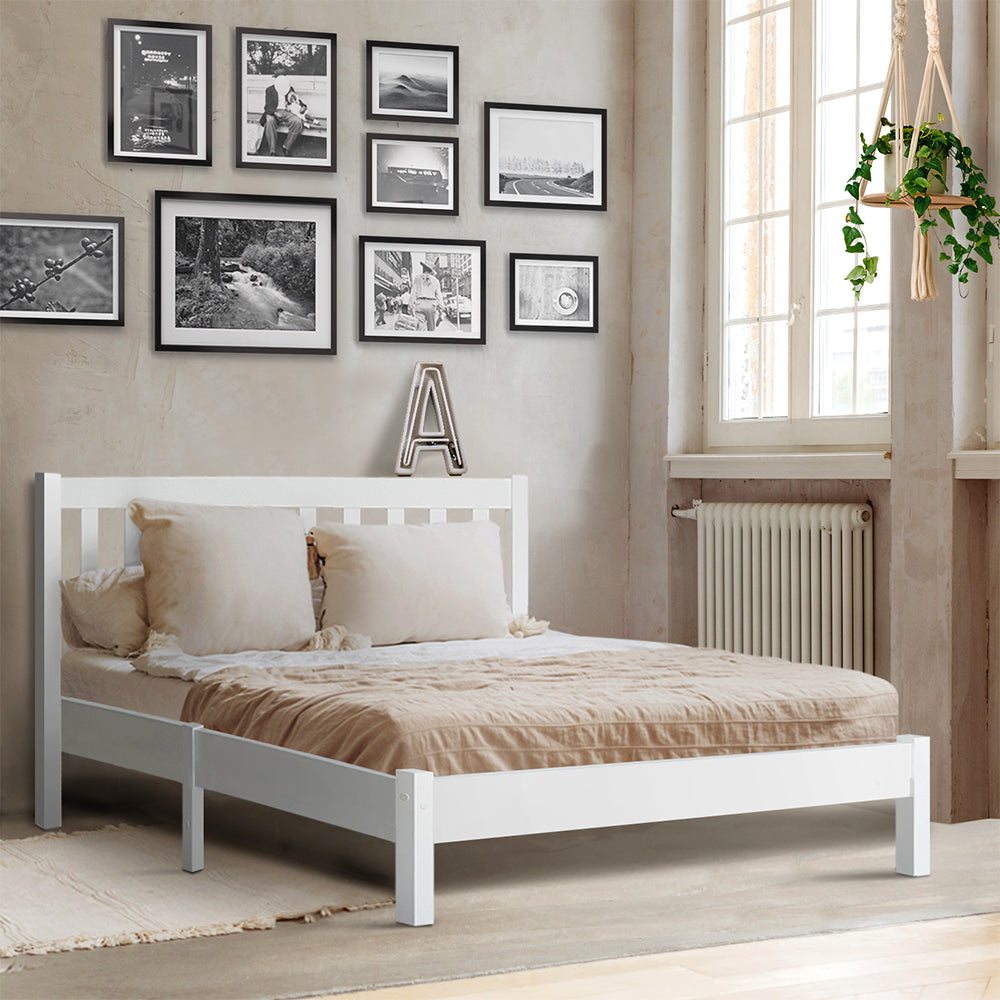 Double Size Bed Frame - White