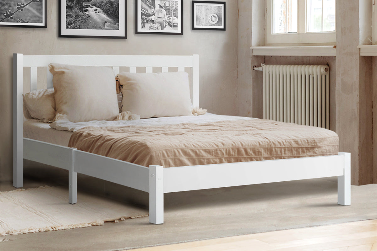 Double Size Bed Frame - White