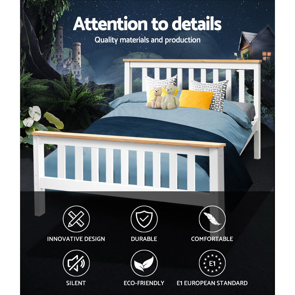 Double Bed Frame - White