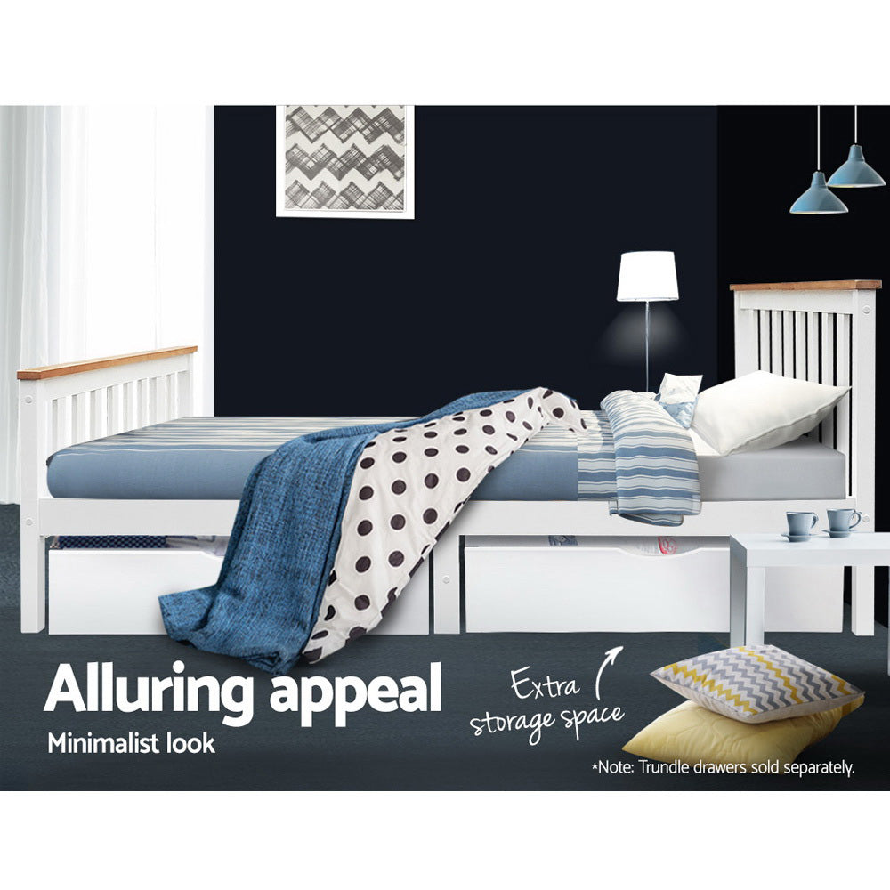 Double Bed Frame - White