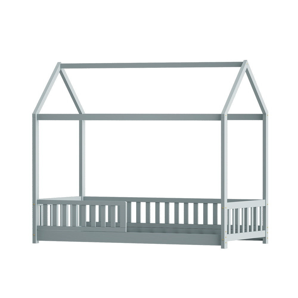 Single Size Bed Frame House Design - Grey