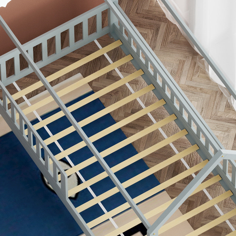 Single Size Bed Frame House Design - Grey